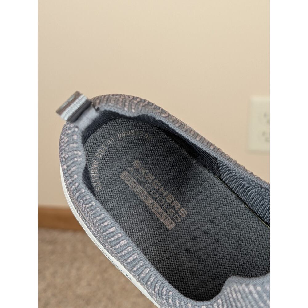 Skechers Air Cooled GOGA Mat Stretch Fit Slip-on Shoes Gray Knit Womens 8.5 - Picture 6 of 8